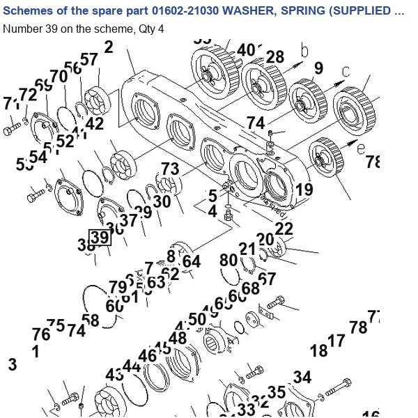 01602-21030 WASHER, SPRING (SUPPLIED W/SPIDER ASSEMBLY) catalog diagram