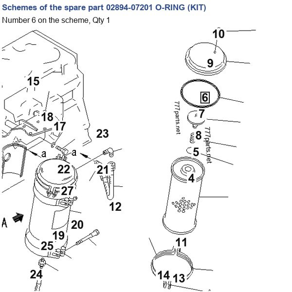 02894-07201 O-RING (KIT) catalog diagram
