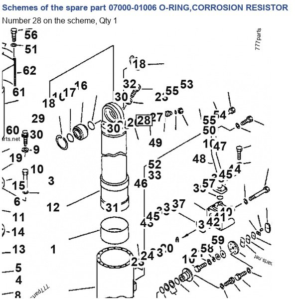 07000-01006 O-RING,CORROSION RESISTOR catalog diagram