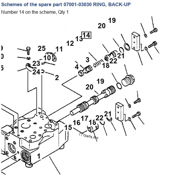 07001-03030 RING, BACK-UP catalog diagram