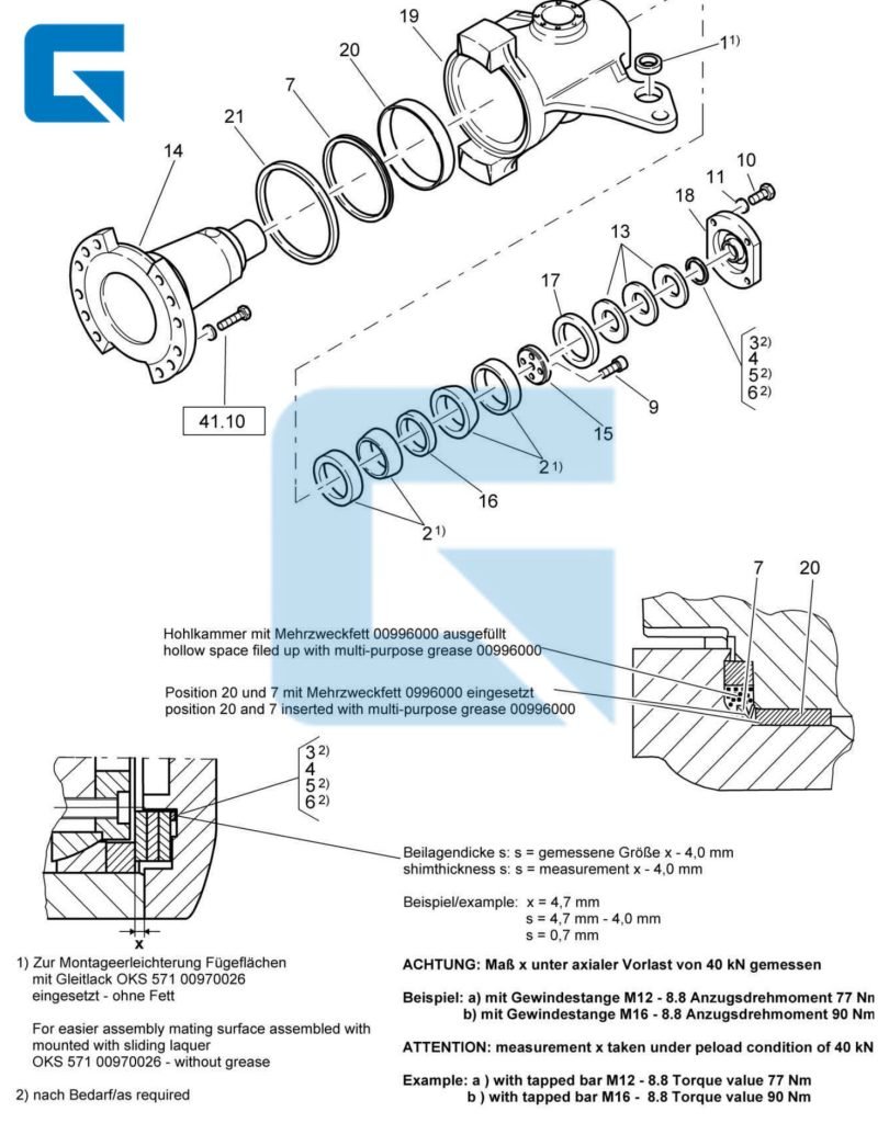 BOMAG part 58040153 exploded view and related part numbers