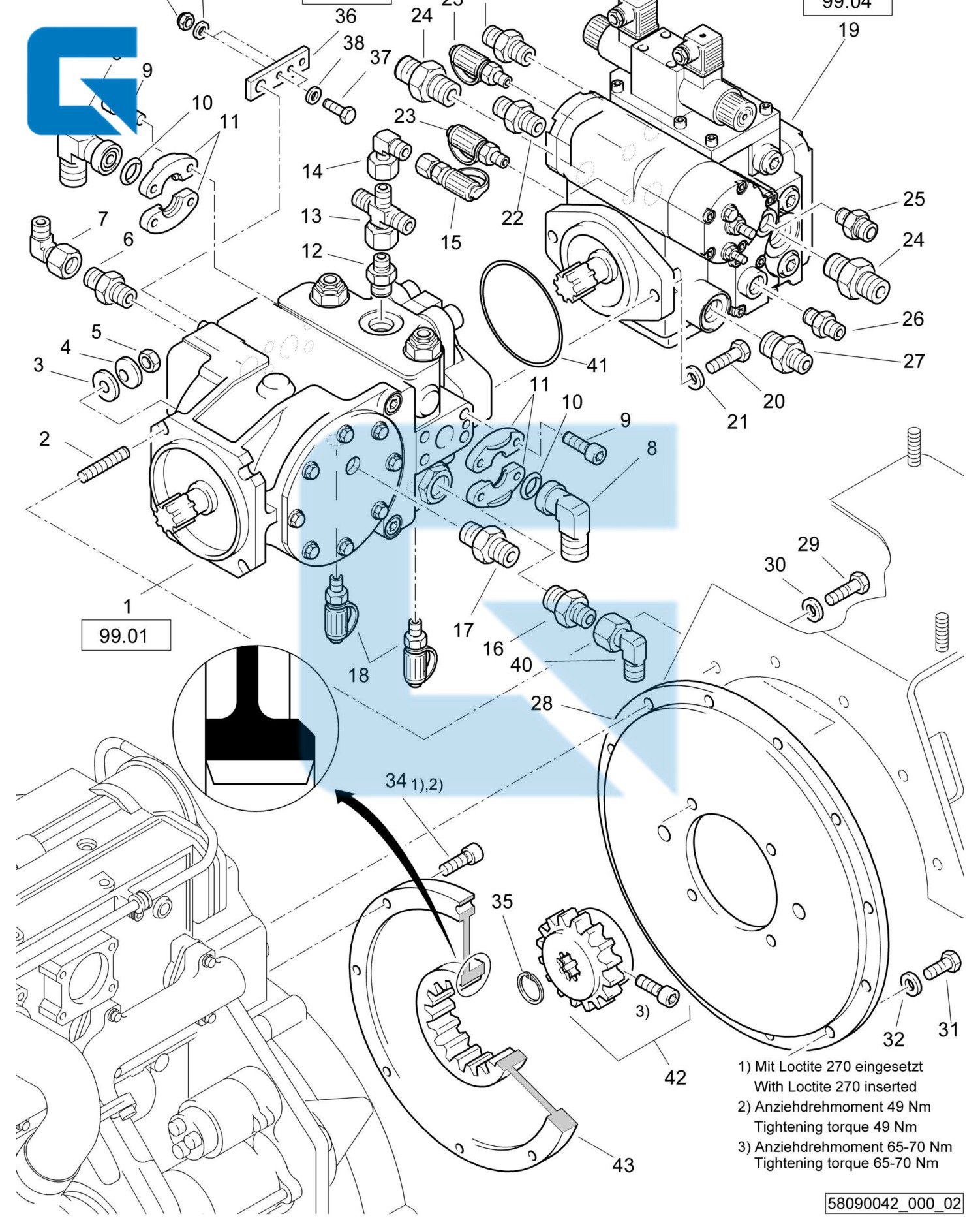 BOMAG part 05818893 exploded view and related part numbers