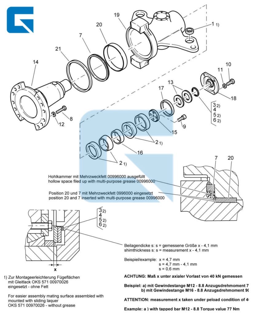 BOMAG part 58040146 exploded view and related part numbers